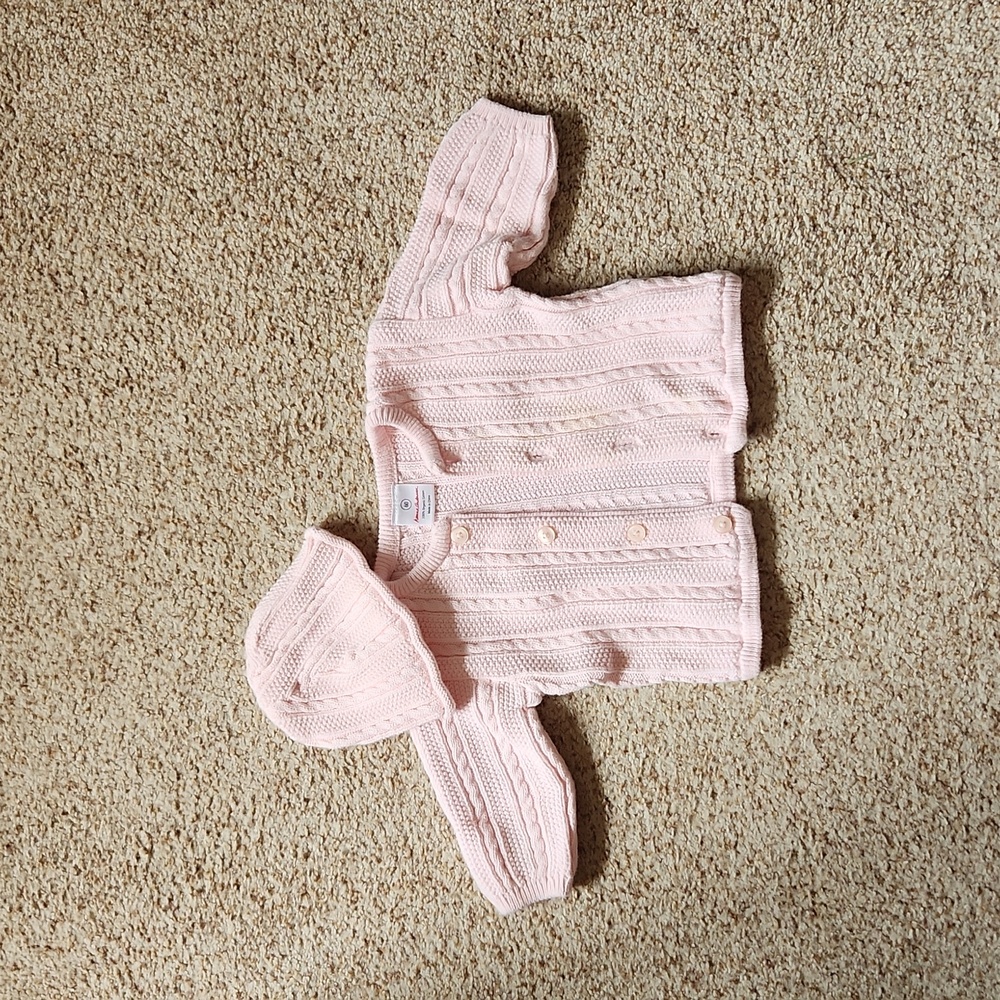 Hanna Andersson baby sweater & hat